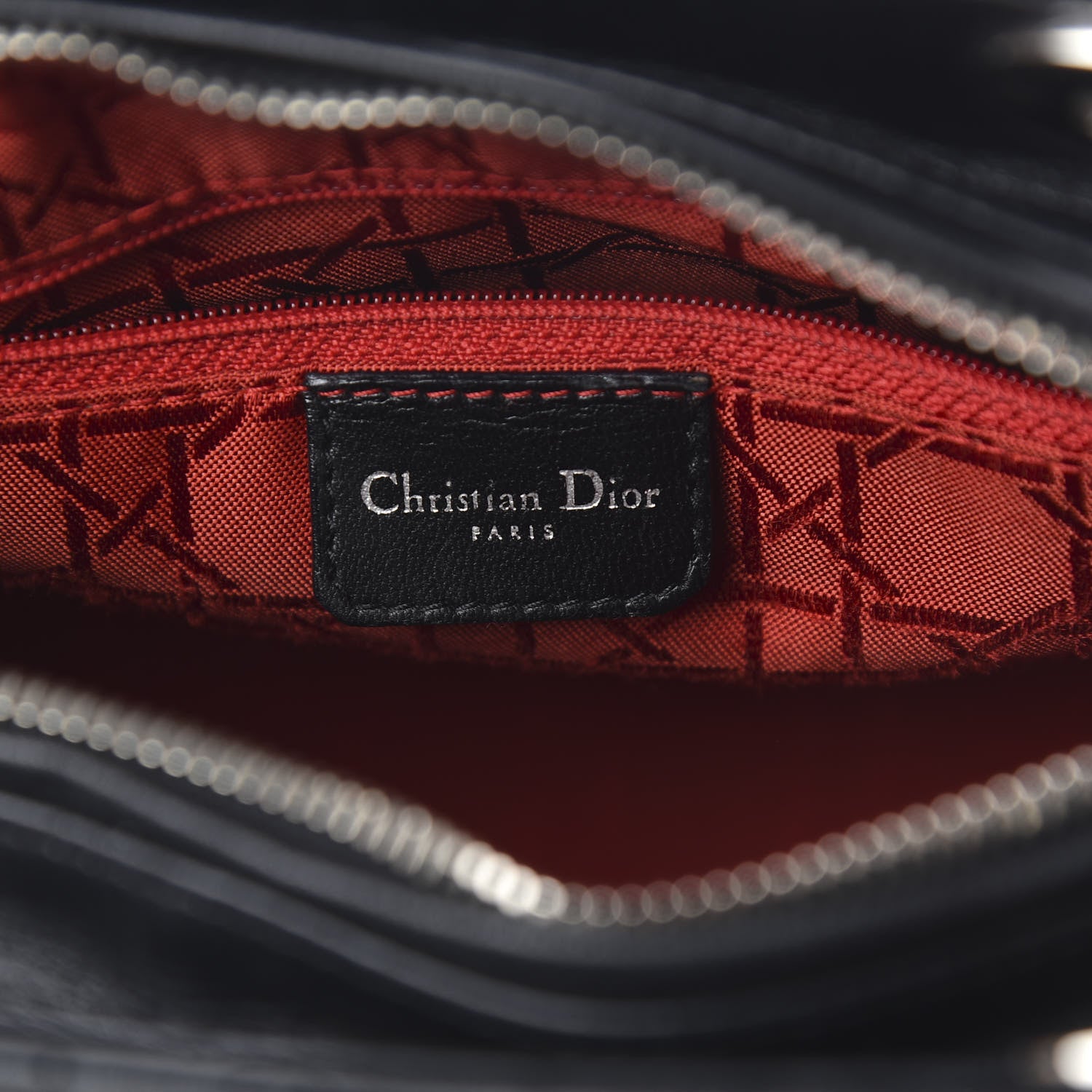 Christian Dior Lambskin Cannage Medium Lady Dior Black 5 of 9