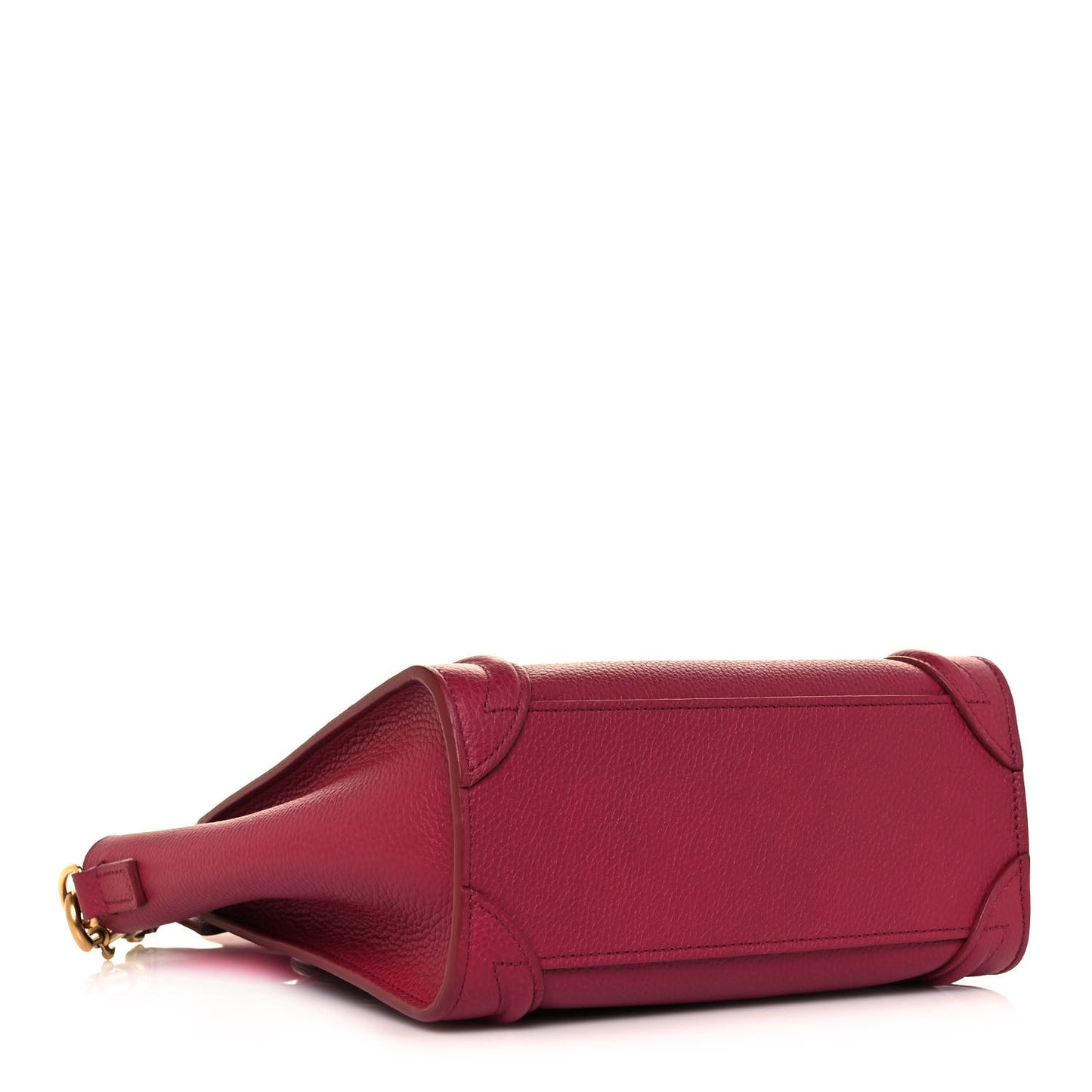 Drummed Calfskin Nano Luggage Rasberry
