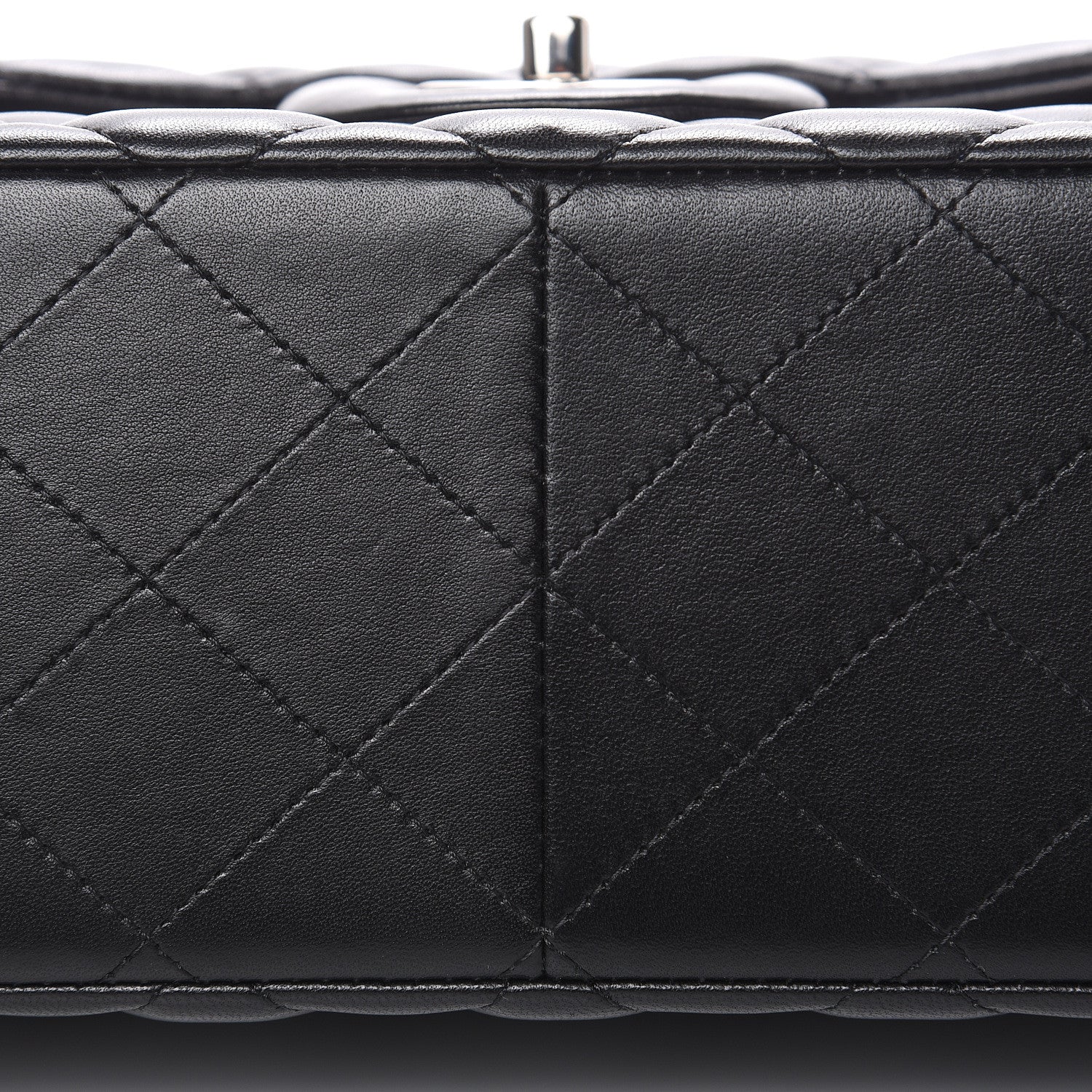 Chanel Lambskin Quilted Jumbo Double Flap Black 11 of 12