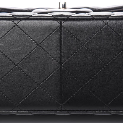 Chanel Lambskin Quilted Jumbo Double Flap Black 11 of 12