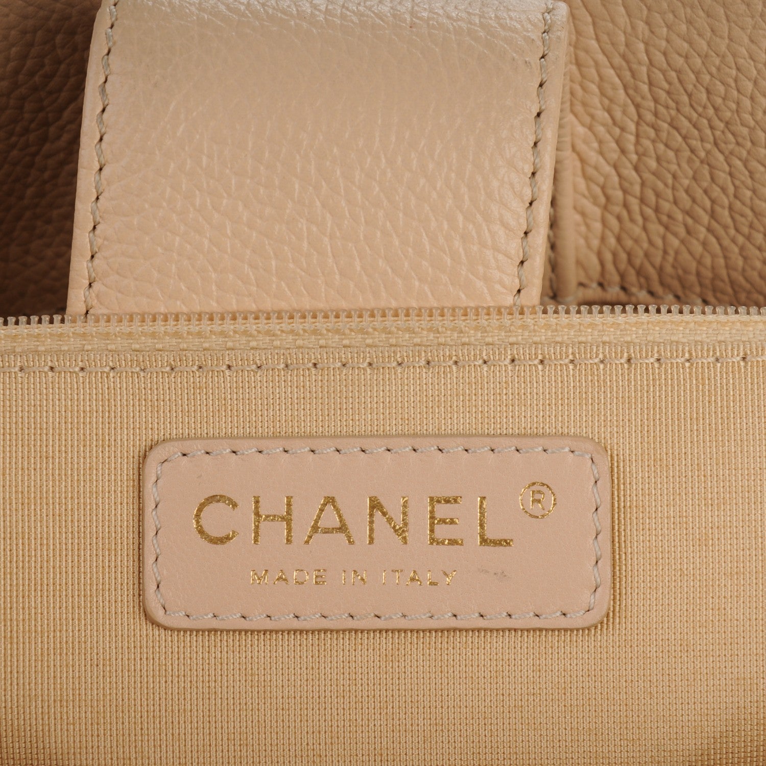 Chanel Calfskin Cerf Executive Shopper Tote Beige 6 of 7