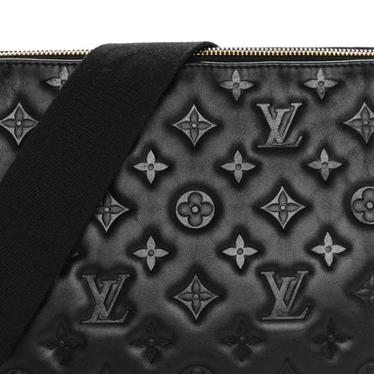 Louis Vuitton Lambskin Embossed Monogram Coussin MM Black 6 of 8