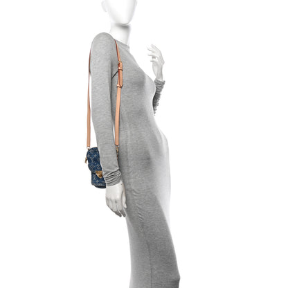 Louis Vuitton Denim Fairfax Pochette Blue 2 of 9