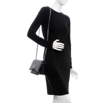 Givenchy Calfskin Cross Embellished Bow Cut Chain Bag Black 2 of 7