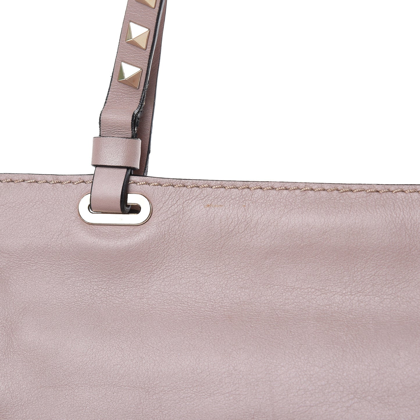 Vitello Small Rockstud Tote Poudre