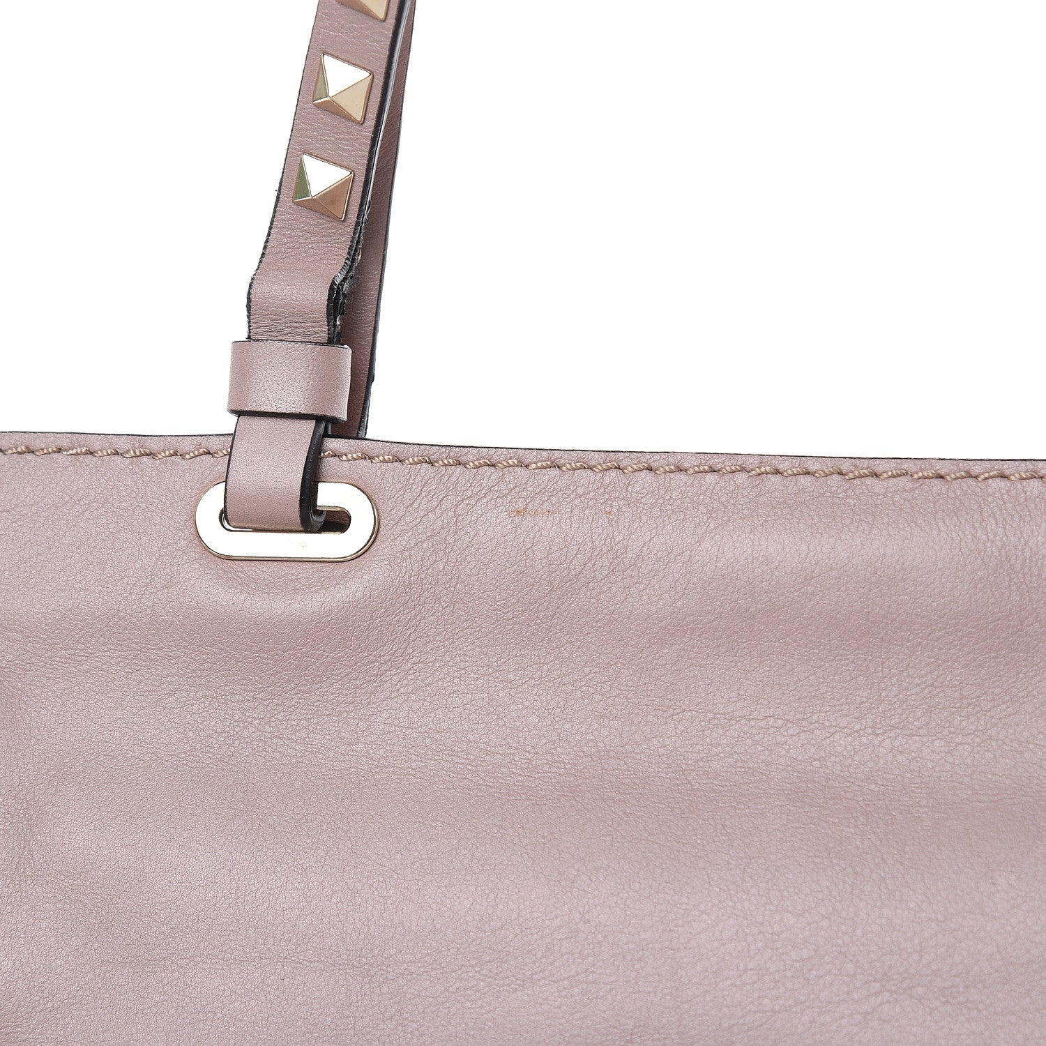 Valentino Garavani Vitello Small Rockstud Tote Poudre 9 of 15