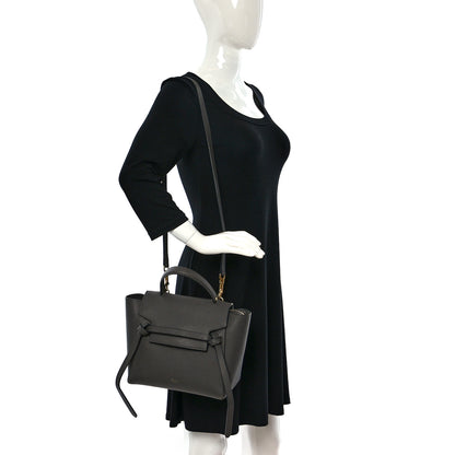 Celine Grained Calfskin Micro Belt Bag Grey 2 of 10