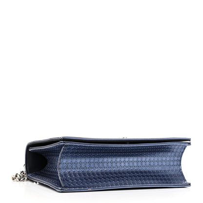 Christian Dior Patent Micro-Cannage Medium Diorama Flap Bag Blue 4 of 7