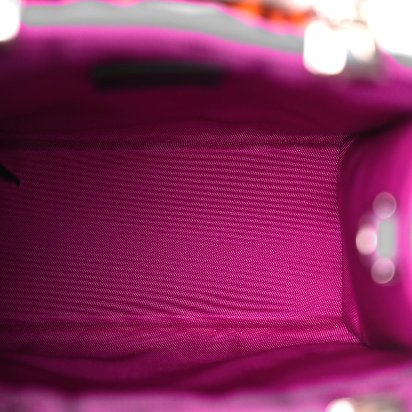 Technical Fabric Vitello Ceylon Plexiglass FF Mini  Sunshine Shopper Tote Pink Bouganville