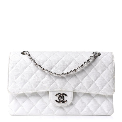 Chanel Caviar Quilted Medium Double Flap White 1 of 10