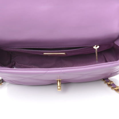 Chanel Goatskin Quilted Medium 19 Flap Violet Purple 5 of 12