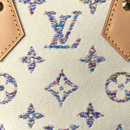 Louis Vuitton Monogram Jacquard Fabric Speedy Bandouliere 20 Multicolor Beige 6 of 8