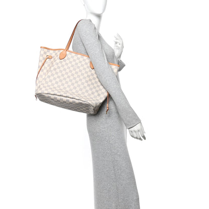 Louis Vuitton Damier Azur Neo Neverfull MM Rose Ballerine 2 of 10