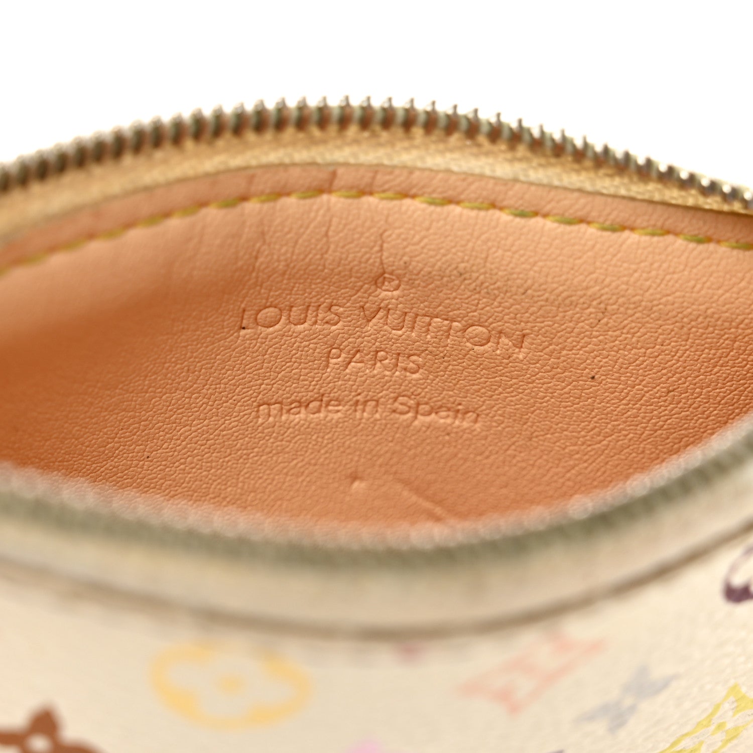 Louis Vuitton Monogram Multicolor Key Pouch White 6 of 8