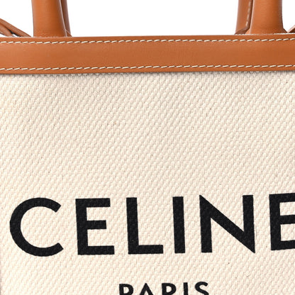 Celine Canvas Calfskin Mini Vertical Cabas Natural Tan 6 of 8