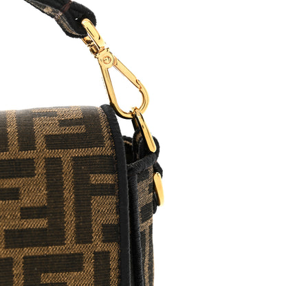 Fendi Fabric Jacquard FF 1974 Medium Baguette Tobacco Moro Black 10 of 10