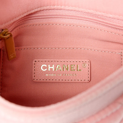 Chanel Velour Quilted Mini Double Frame Flap Rose 6 of 7