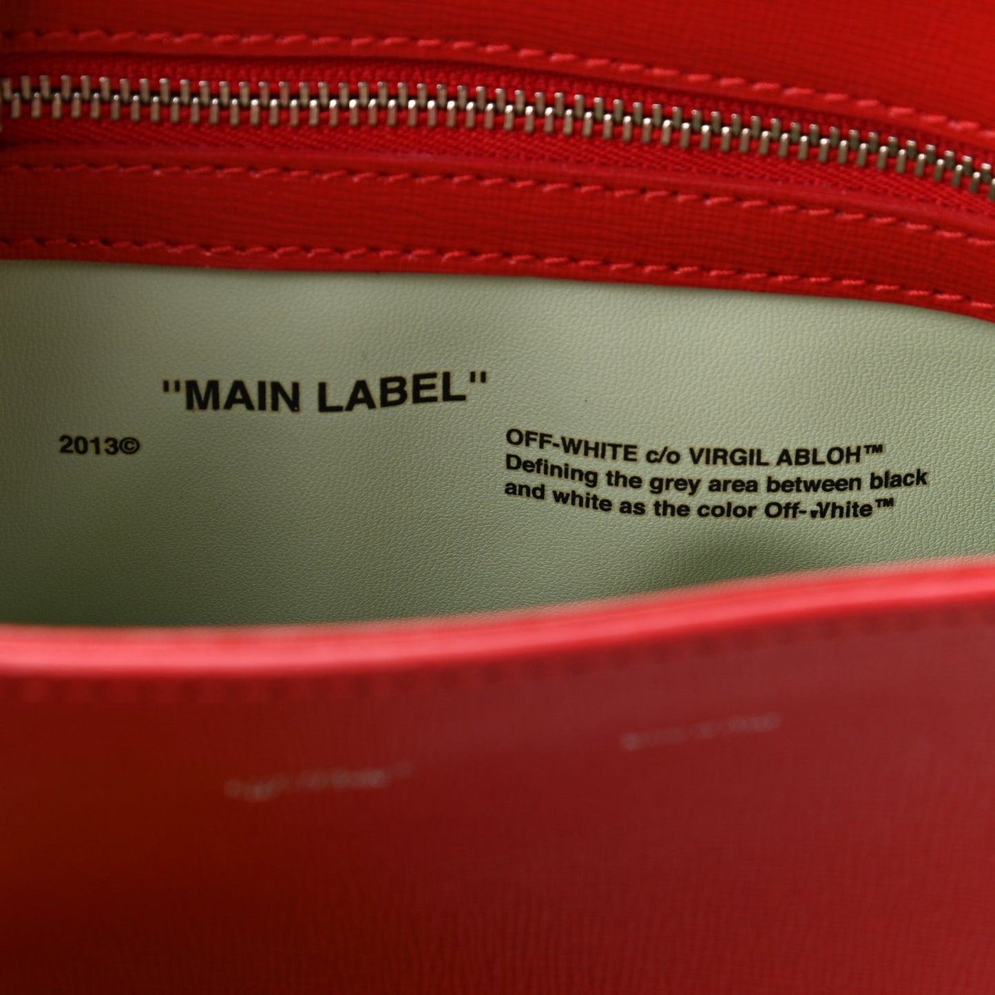 Calfskin Binder Clip Bag Red