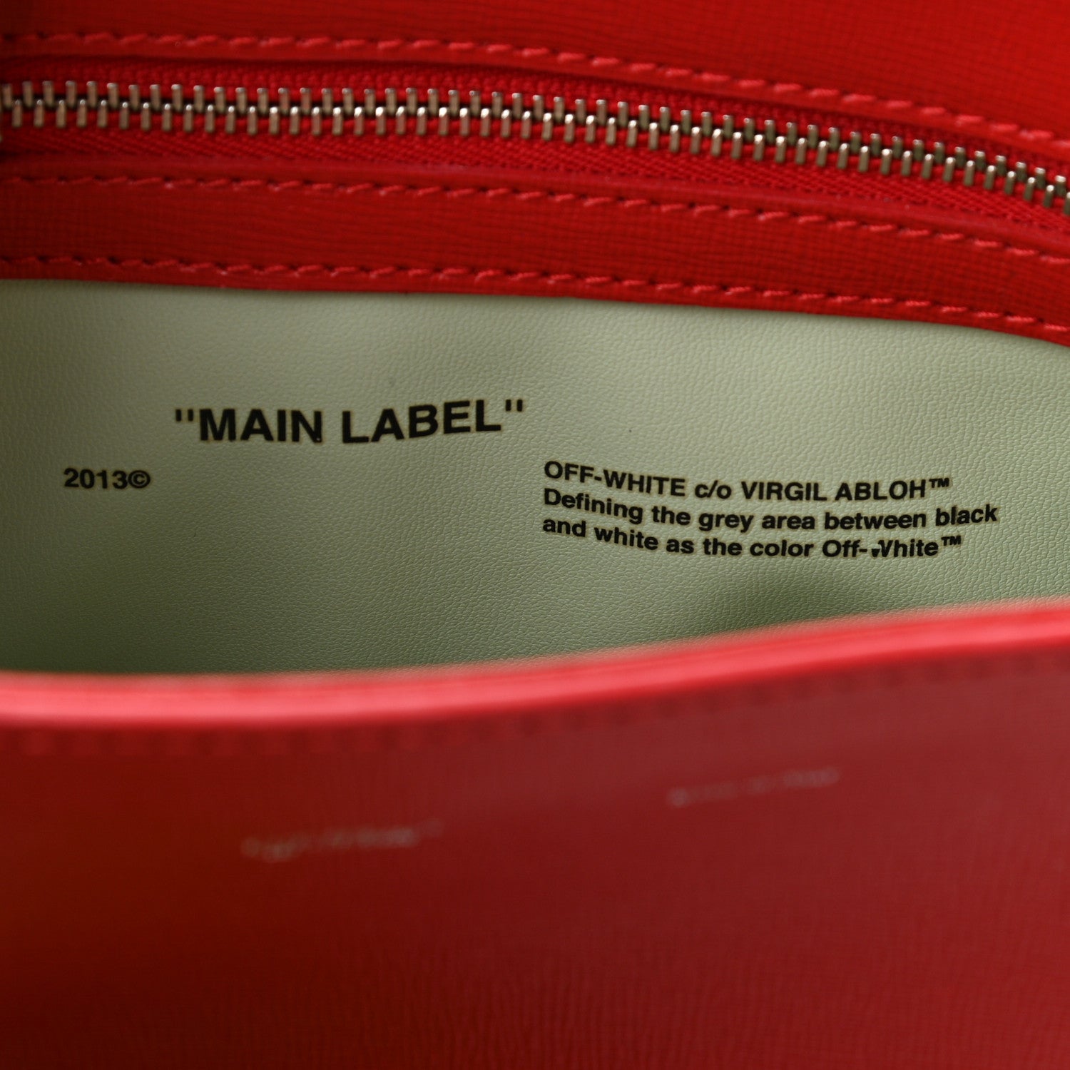 Off-White Calfskin Binder Clip Bag Red 7 of 10