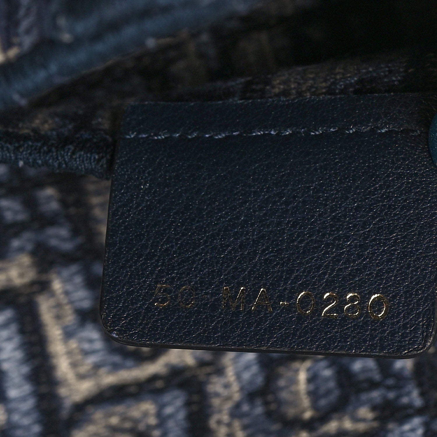 Christian Dior Oblique Slim Saddle Pouch Blue 7 of 9