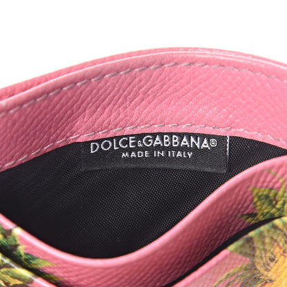 Dolce & Gabbana Dauphine Pineapple Print Card Holder Rosa 6 of 6