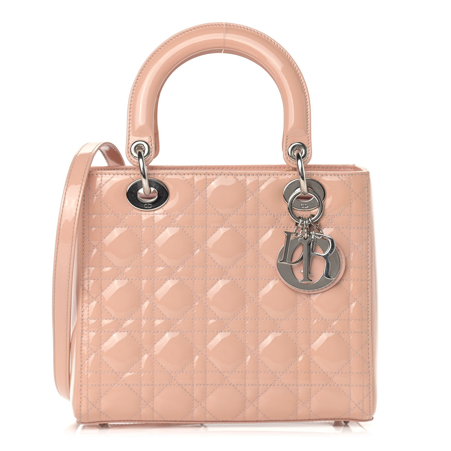 Christian Dior Patent Cannage Medium Lady Dior Light Pink 1 of 11