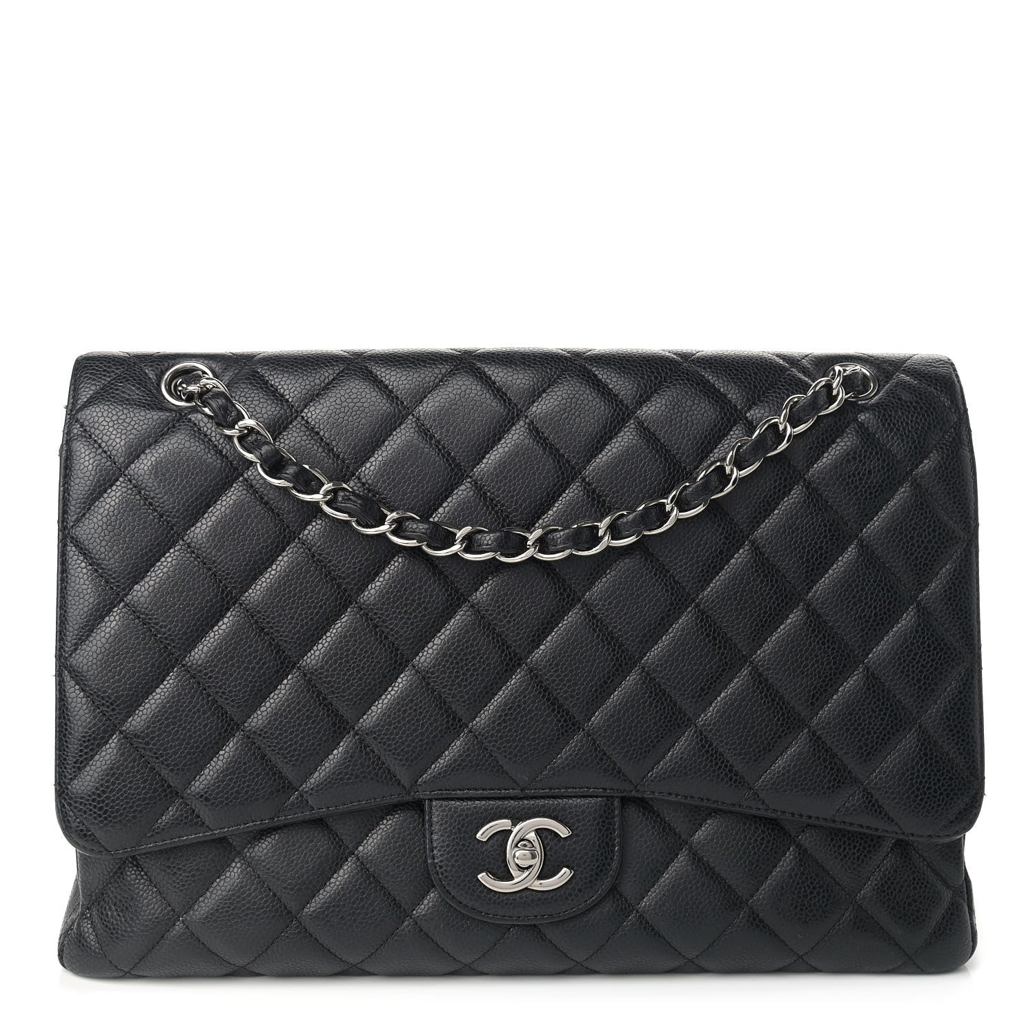 Chanel Caviar Quilted Maxi Single Flap Black 1 of 10