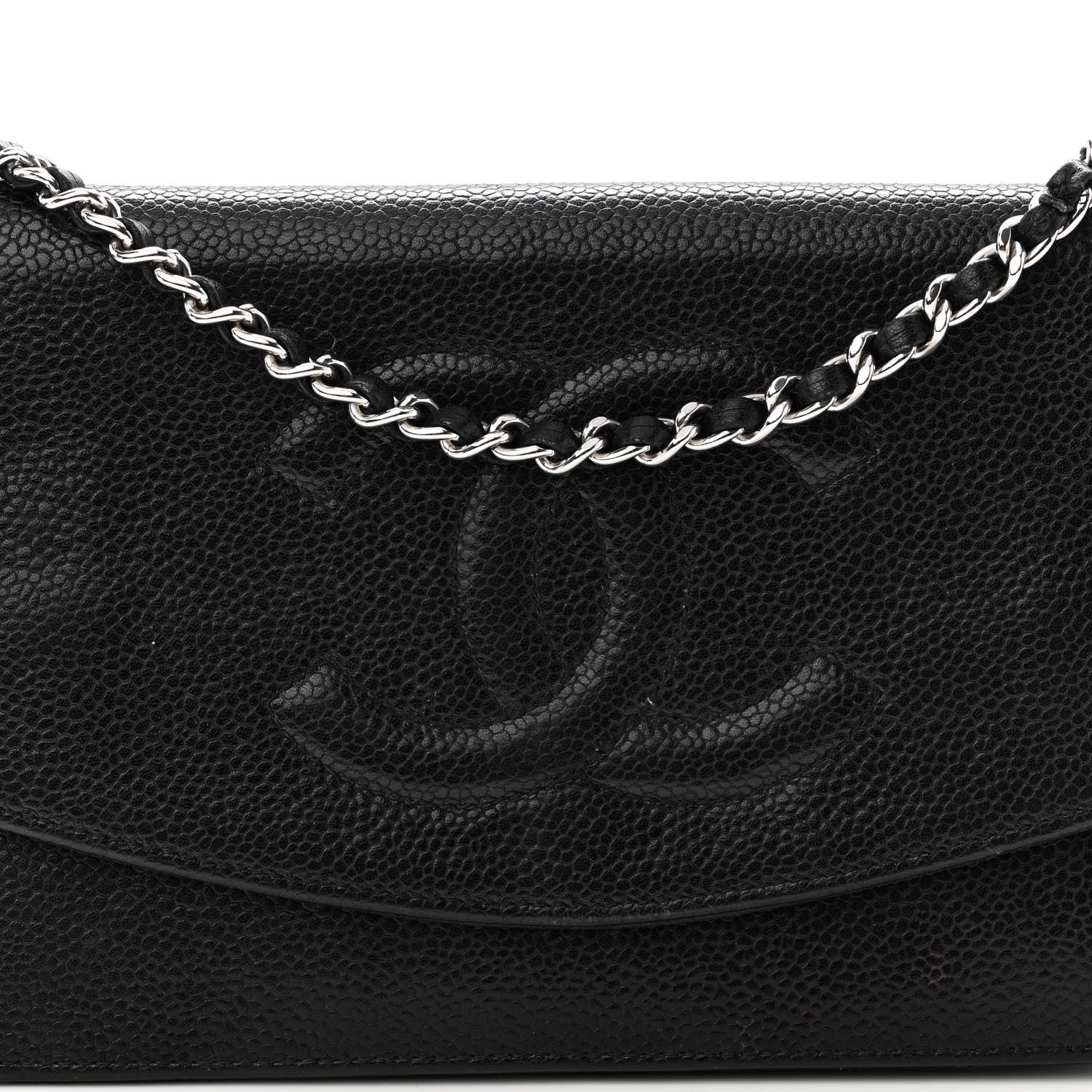Chanel Caviar Timeless CC Wallet On Chain WOC Black 8 of 11