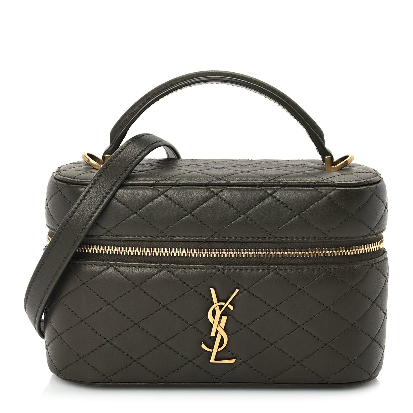 Lambskin Quilted Mini Gaby Vanity Case Light Musk