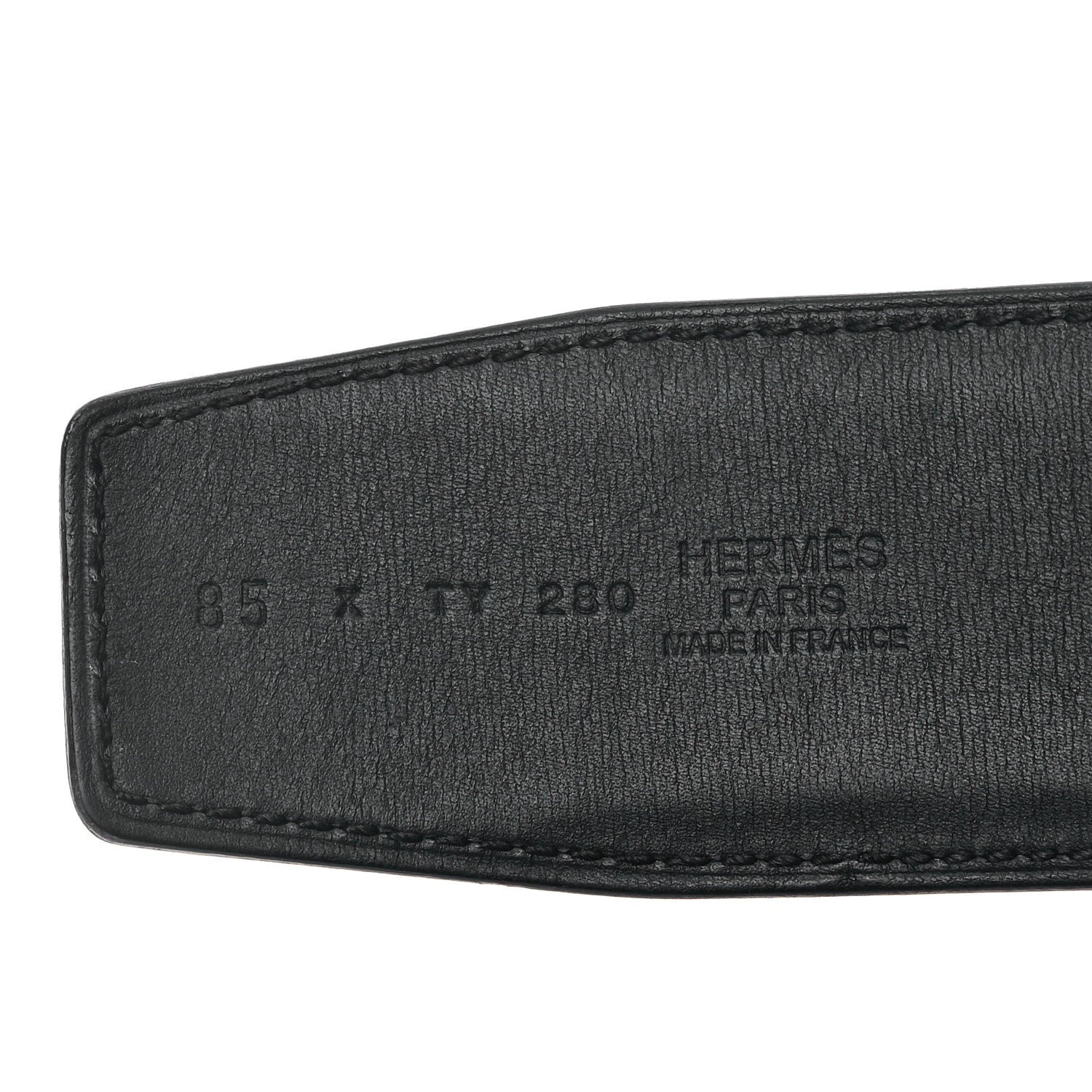 Hermes Swift Epsom 42mm H Belt 85 34 Black Gold 3 of 5