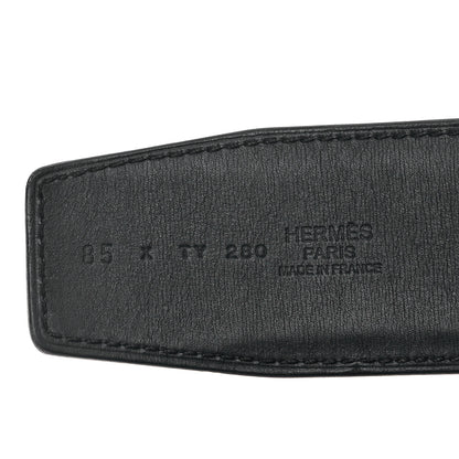 Hermes Swift Epsom 42mm H Belt 85 34 Black Gold 3 of 5