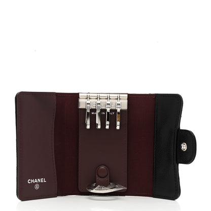 Chanel Caviar Quilted Classic 4 Key Holder Wallet Black 5 of 9