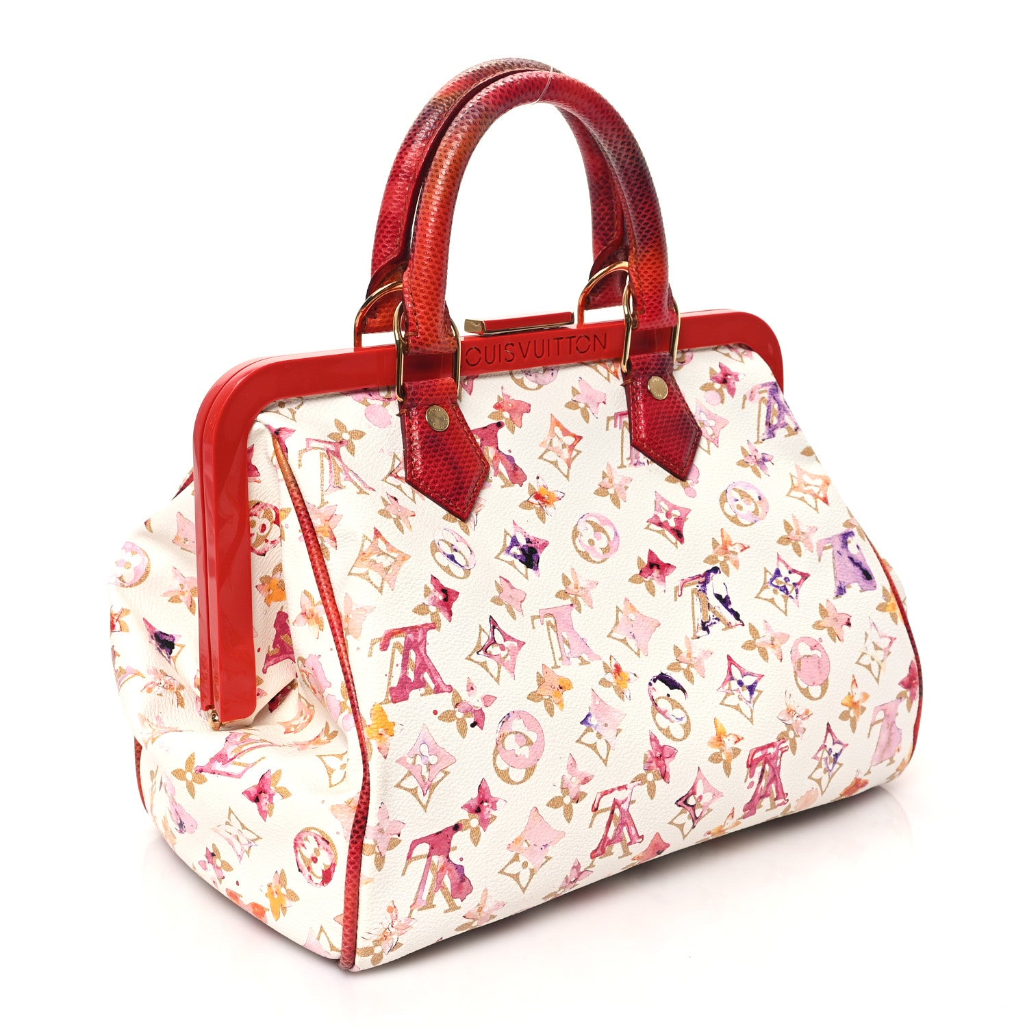 Louis Vuitton Watercolor Aquarelle Frame Speedy White 3 of 9