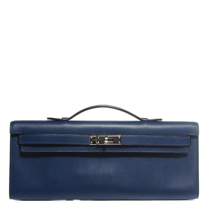 Hermes Swift Kelly Cut Clutch Pochette Bleu De Malte 1 of 17