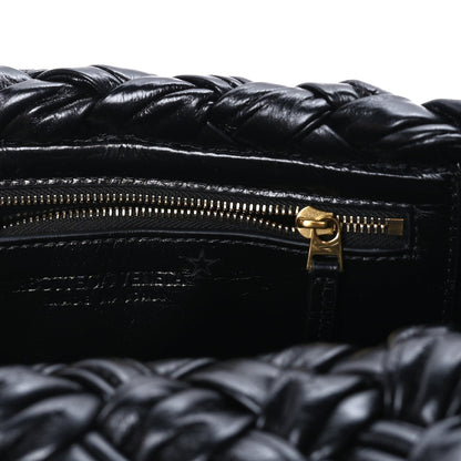 Bottega Veneta Calfskin Foulard Intreccio Small Kalimero Città Shoulder Bag Black 5 of 7