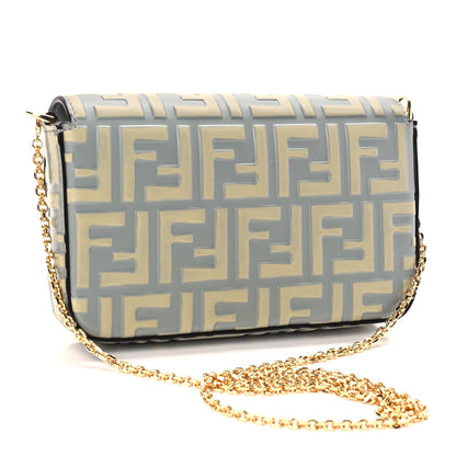 Fendi Vitello Liberty FF Diamonds Wallet On Chain Milk Sage 2 of 10