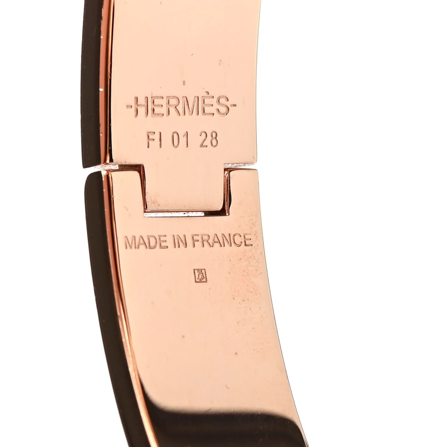 Enamel Narrow Clic Clac H Bracelet PM Black