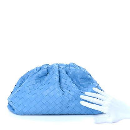 Bottega Veneta Nappa Maxi Intrecciato The Pouch Oversized Clutch  Swimming Pool 2 of 7