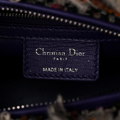 Christian Dior Tweed Fringe Medium Lady Dior Purple 6 of 15