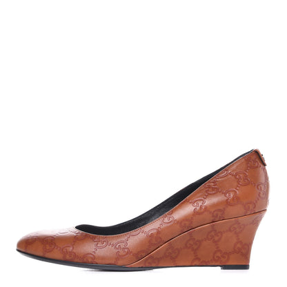 Gucci Guccissima Wedge Pumps 39 Brown 1 of 10