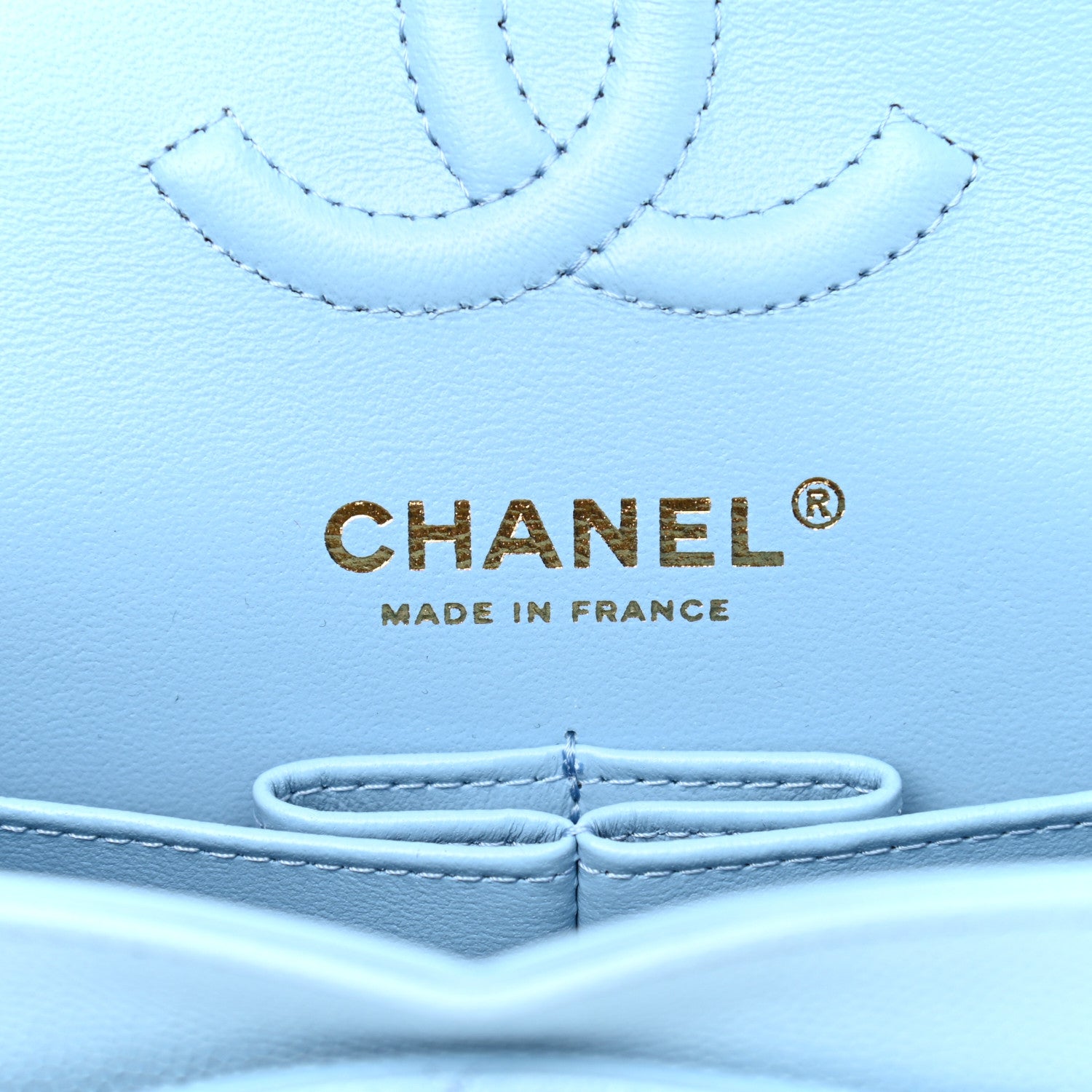 Chanel Caviar Quilted Small Double Flap Light Blue 6 of 10