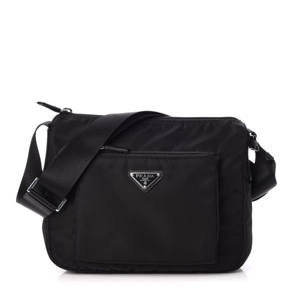 Prada Tessuto Nylon Messenger Bag Black 1 of 9