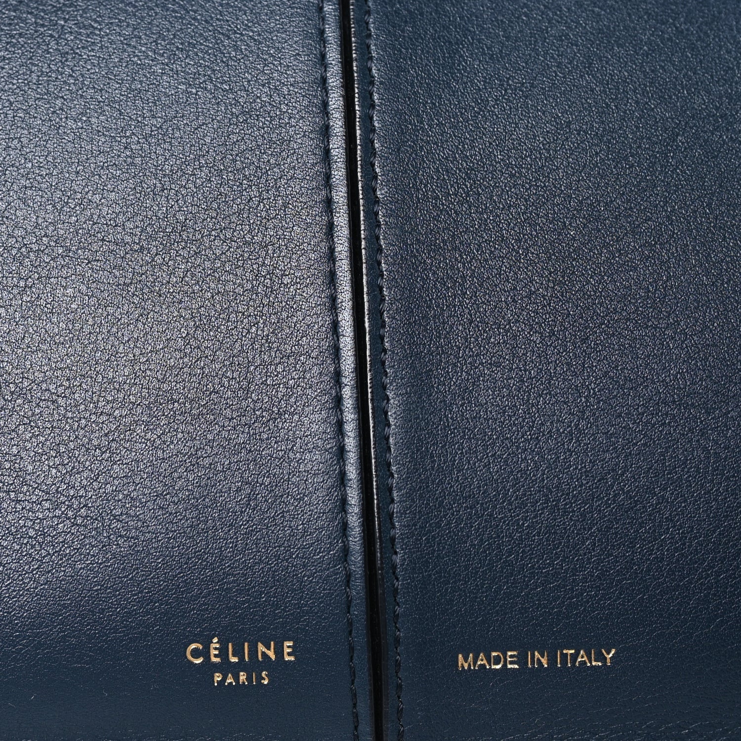 Celine Smooth Calfskin Tri-Fold Clutch on Chain Dark Sea 5 of 8