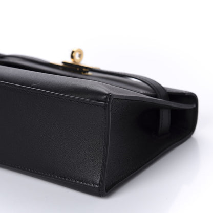 Hermes Swift Kelly Pochette Clutch Black 7 of 11