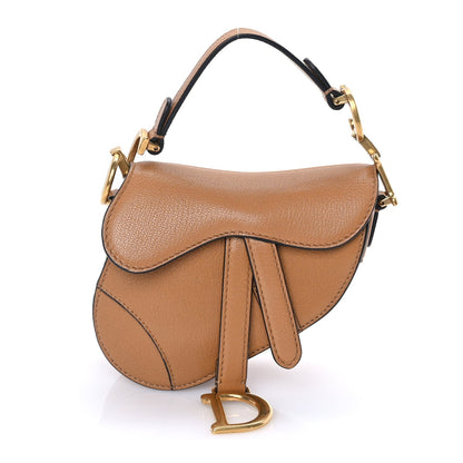Christian Dior Goatskin Micro Saddle Bag  Camello 1 of 7