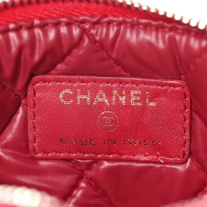 Chanel Lambskin Quilted Small Cosmetic Case Dark Pink 6 of 15