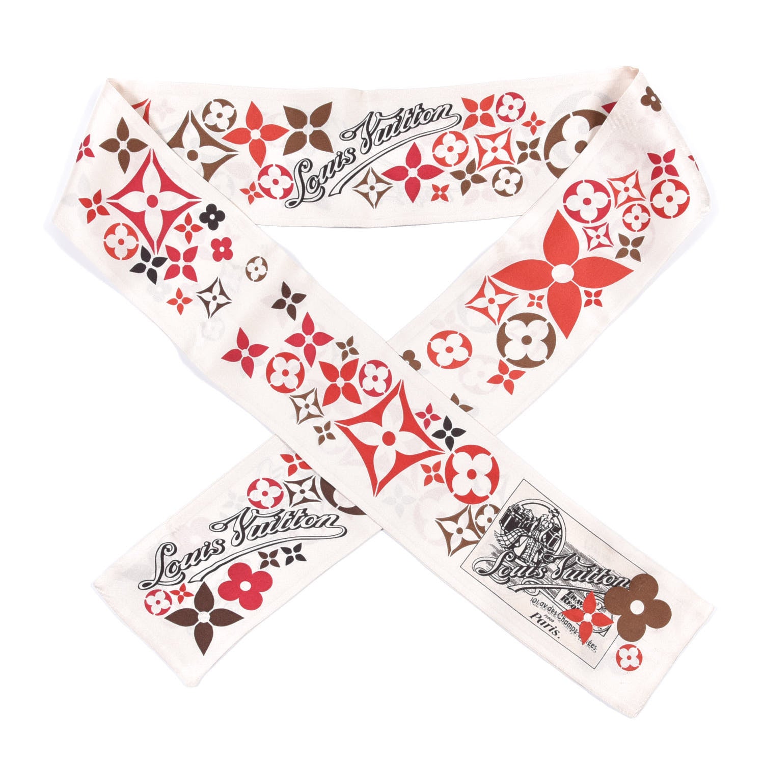 Louis Vuitton Silk Sweet Flower Bandeau Rouge 1 of 5