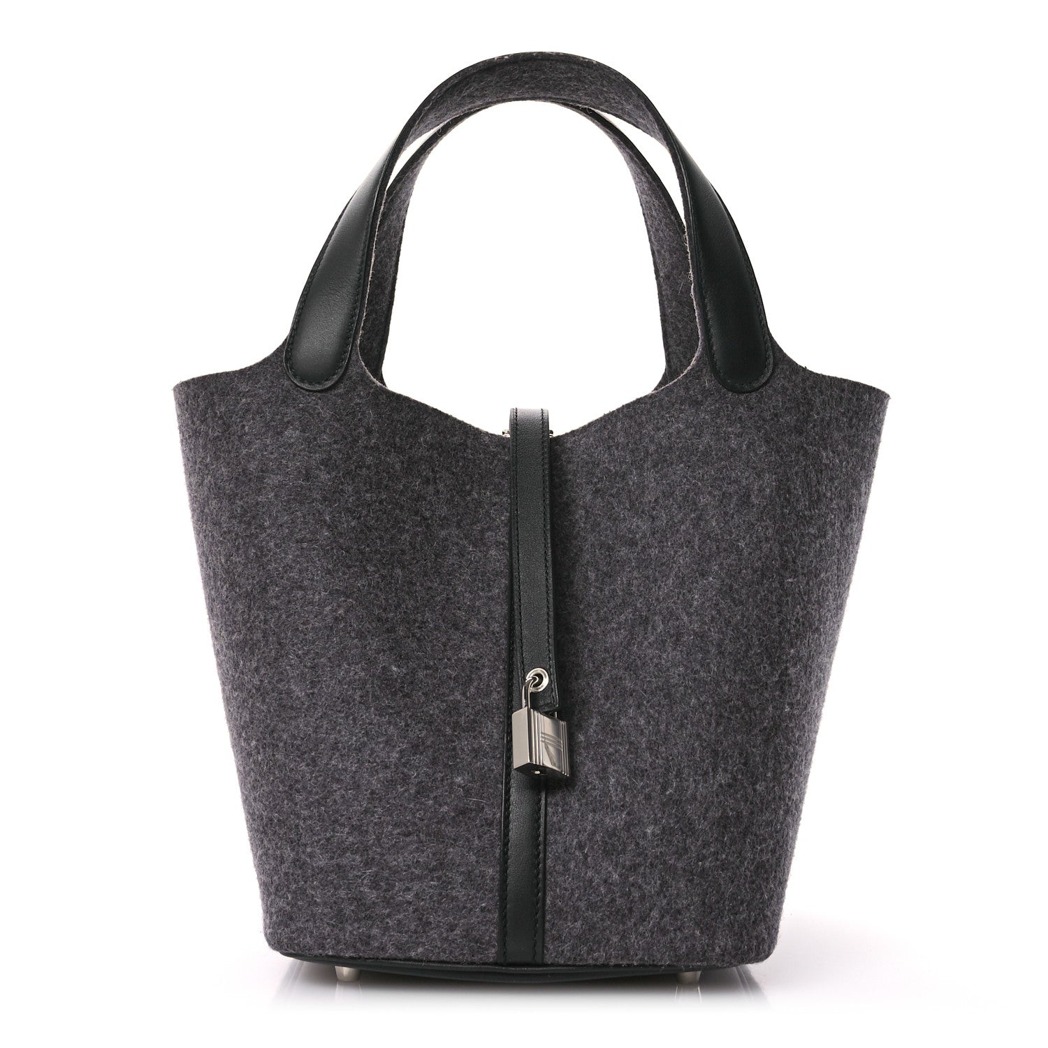Hermes Feutre Swift Picotin Lock 22 MM Gris Moyen Black 1 of 11