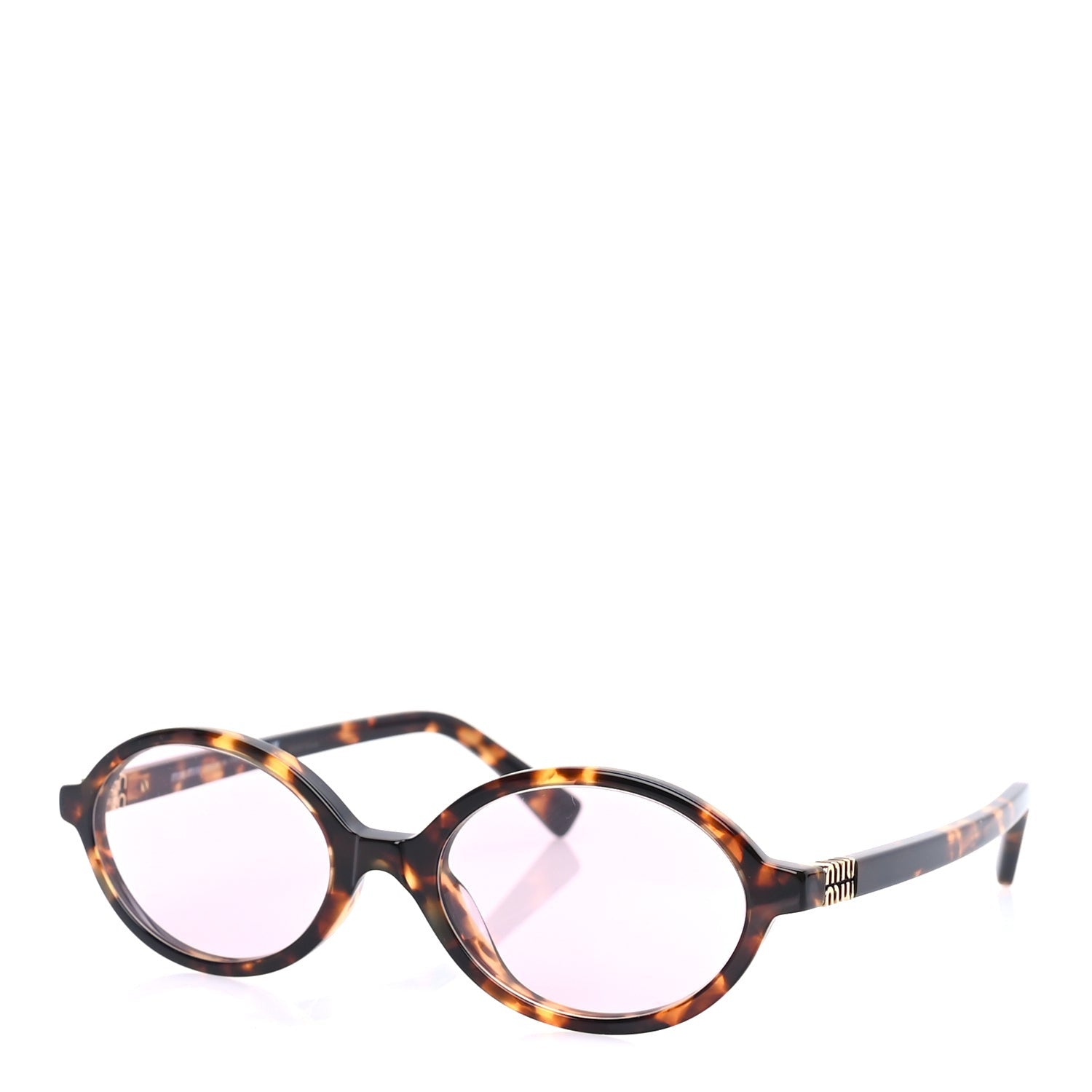 Miu Miu Acetate Oval Regard Sunglasses SMU04Z Tortoise 1 of 7