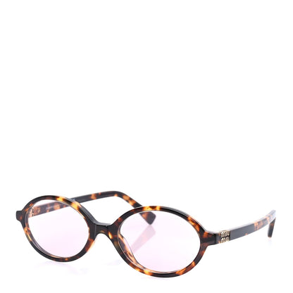 Miu Miu Acetate Oval Regard Sunglasses SMU04Z Tortoise 1 of 7